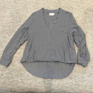 The Room Cross over striped blouse Size M